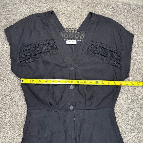 Sandro Nyane Linen-Blend Playsuit Romper Size XS - Picture 6 of 8